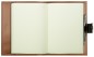 Preview: Notizbuch DIN A5 mit Druckknopf | Echtleder | CAMBRIDGE hellbraun